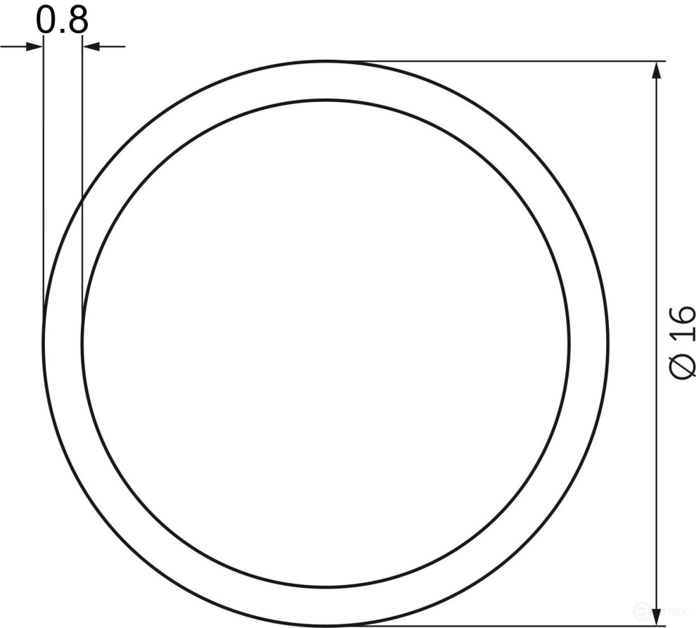 Труба d16 L-1000 (0,26кг/0,8мм), античная бронза AKS