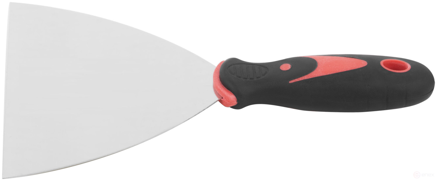 Шпатель, нерж.сталь, прорезиненная ручка 6" (150 мм)