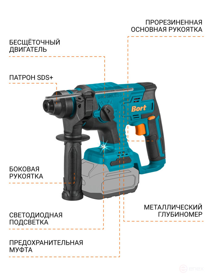Перфоратор аккумуляторный BORT BHD-18Li-XDK (Без АКБ и З/У)