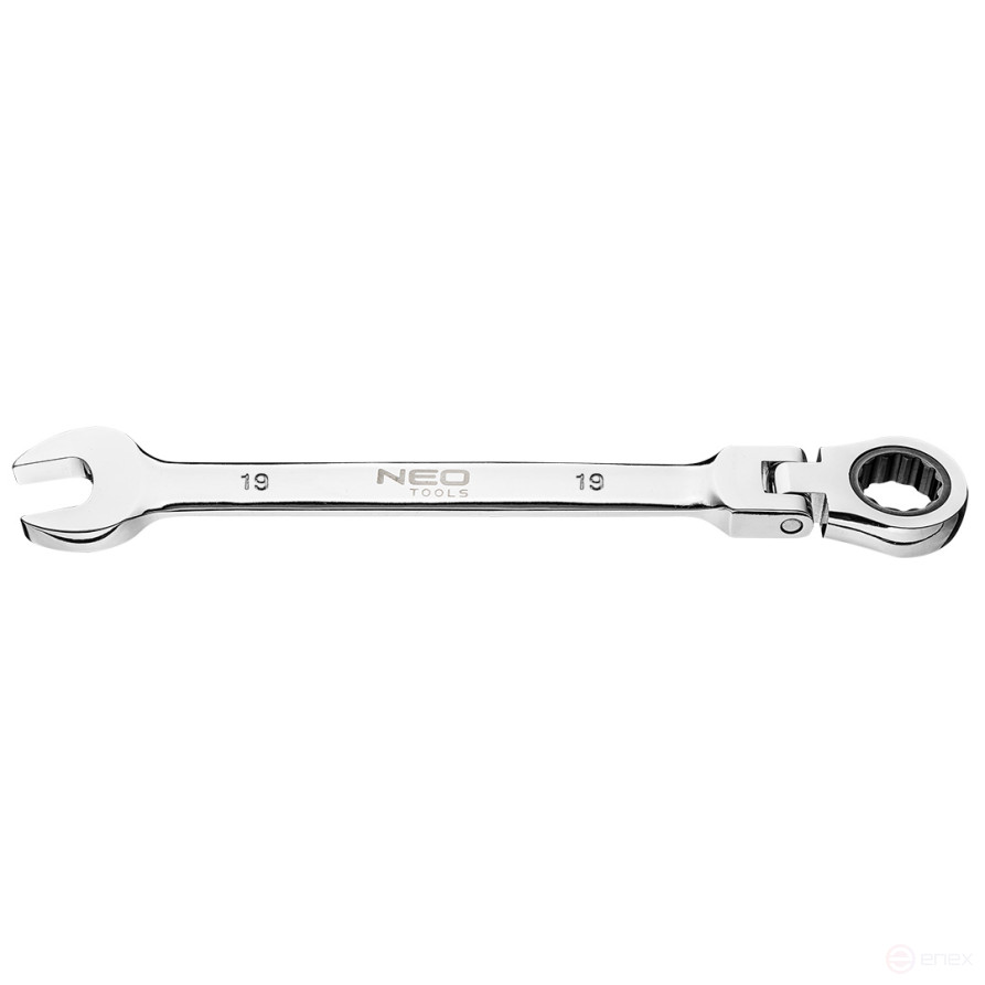 Ключ комбинированный с трещоткой, 19 x 250 мм
