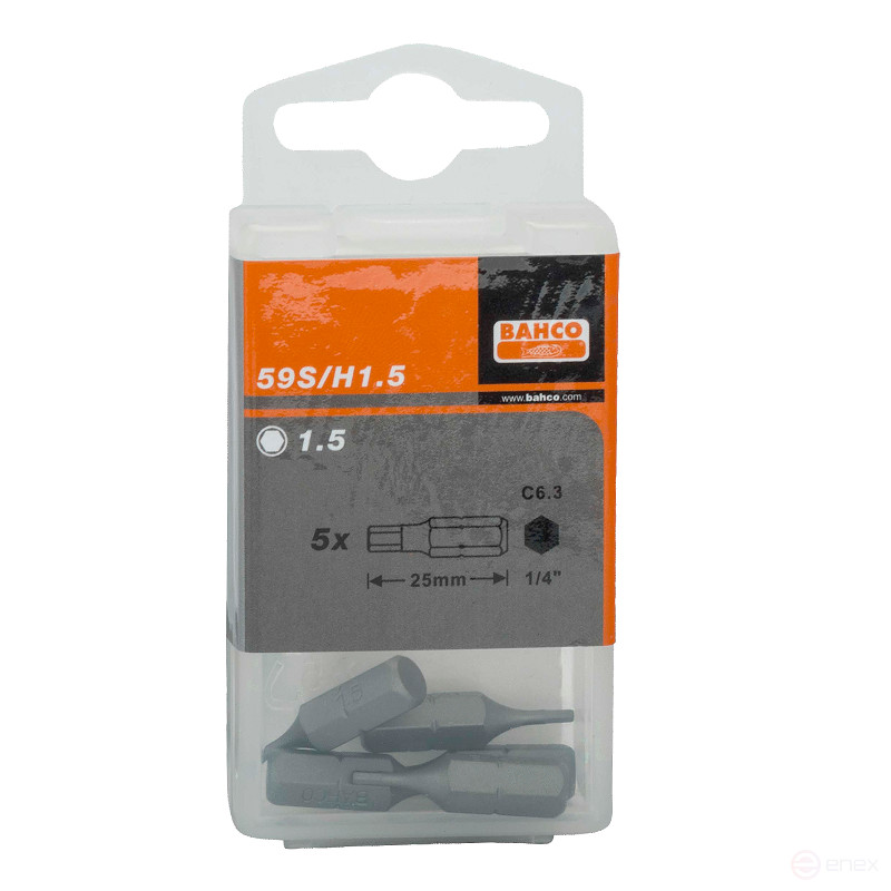 1/4"6-sided 8 mm bit, L=25 mm(pack of 5 pcs)