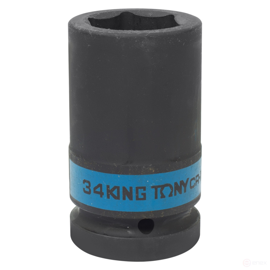 Головка торцевая ударная глубокая шестигранная 1", 34 мм KING TONY 843534M