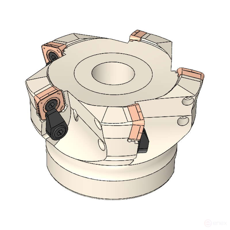 End end milling cutter SPMW 1204 Sng 50x22 mm, Z-5, with high-speed feed