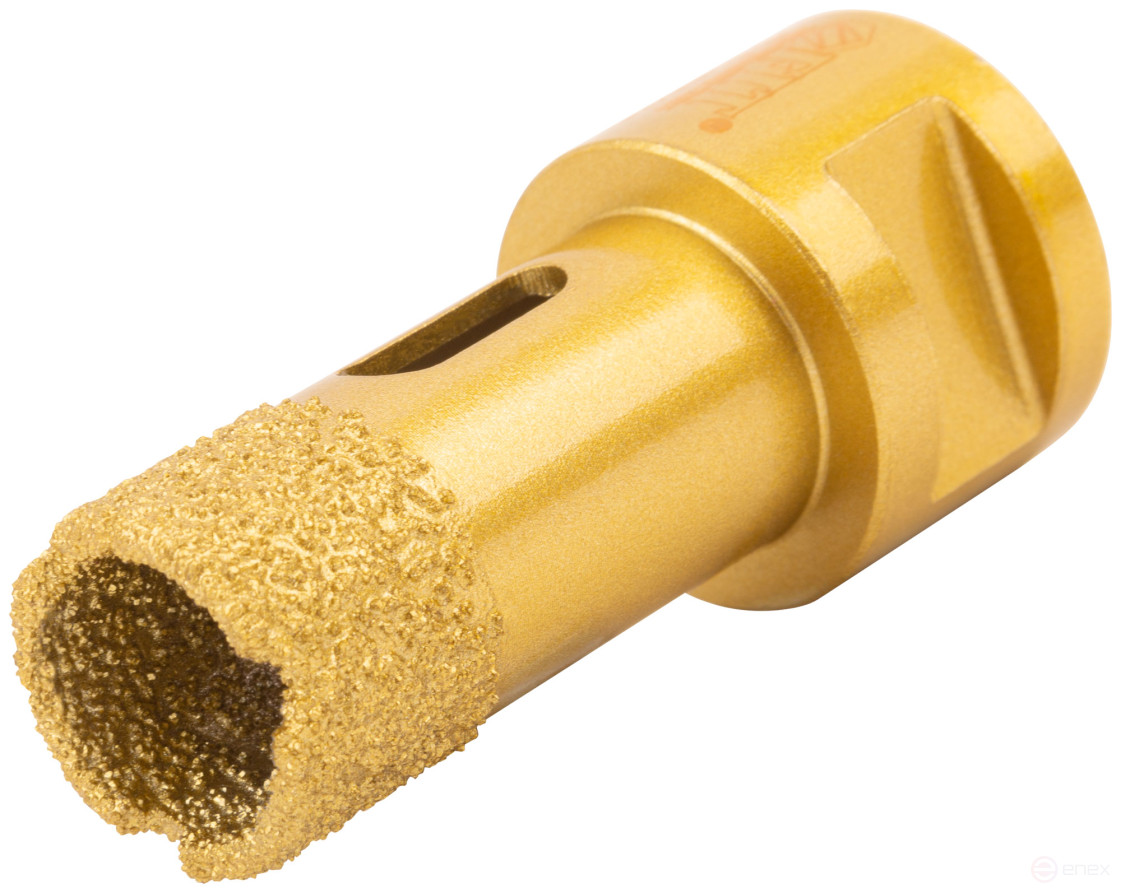 Коронка кольцевая для УШМ, М14, по керамограниту, камню и кафелю алмазная, вакуумное спекание 20х60 мм