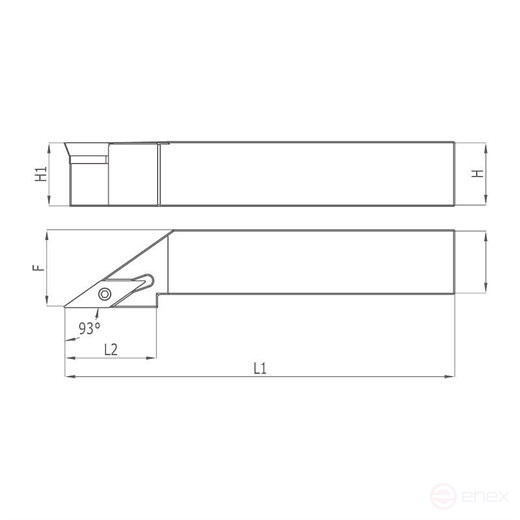 Heikenei Svjbl Vbmt 1103 Державка для наружного точения, левая, 12x12