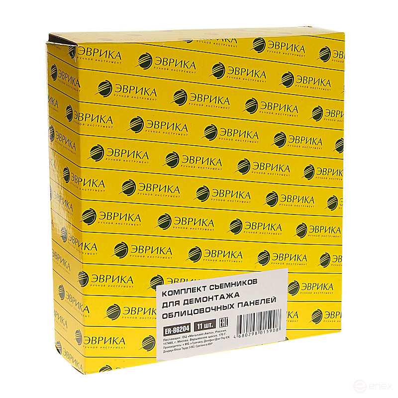 Набор съемников ER-86204 для демонтажа облицовочных панелей, 11 шт. ЭВРИКА 1/10