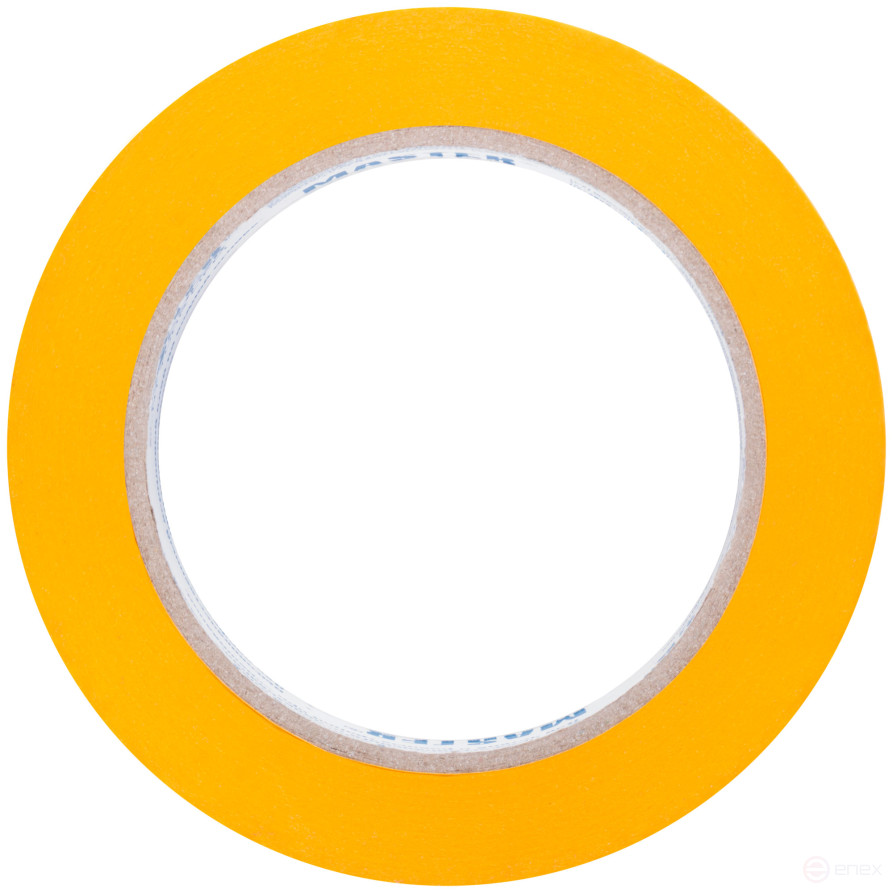 Golden paint tape, rice paper, heat resistant. up to 120°C, UV resistance up to 30 days, 25 mm x 50 m