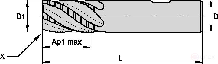 Milling cutter F4BJ2000BWX20L380 KCPM15