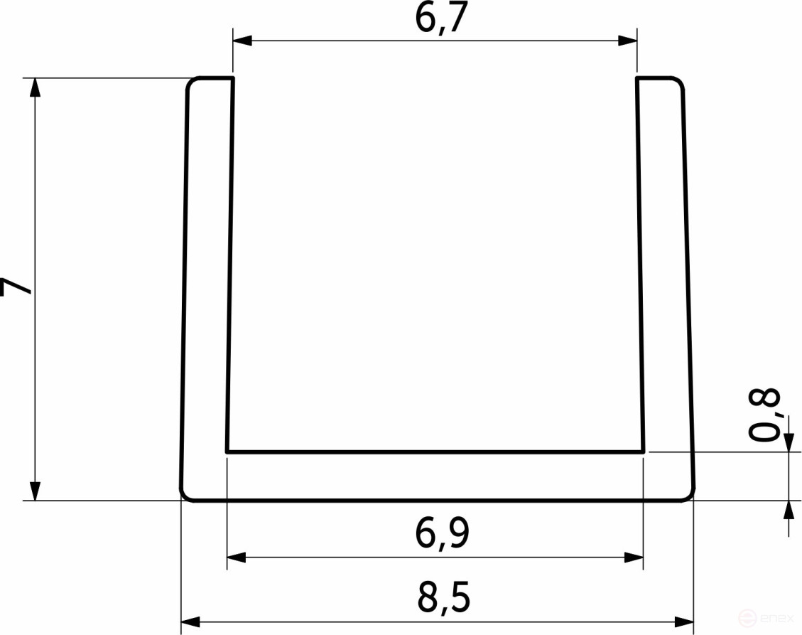 The end plate is 6 matte (L=0.6) AKS