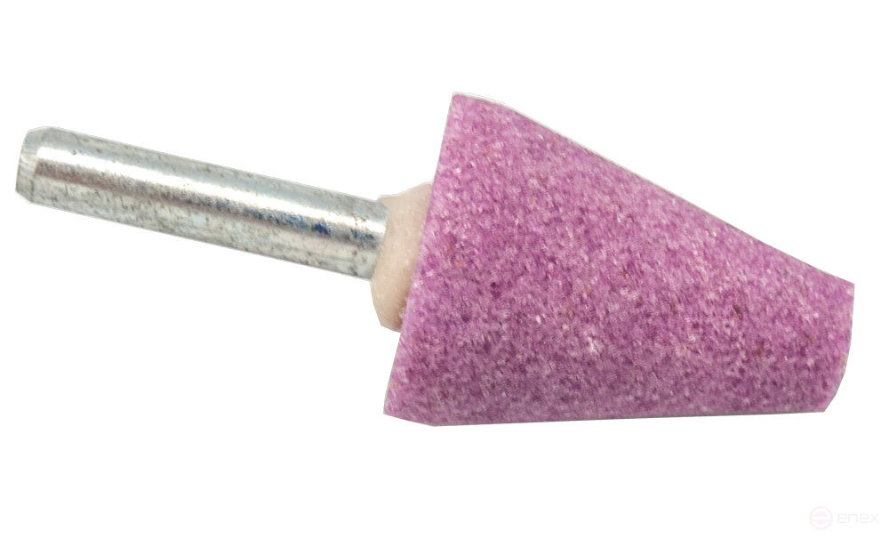 Шарошка абразивная ПРАКТИКА оксид алюминия, коническая 25х32 мм, хвост 6 мм, блистер (641-190)