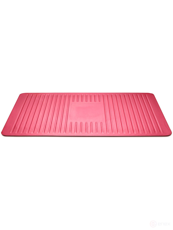 Anti-fatigue mat "Flowers", 51x99 cm, red
