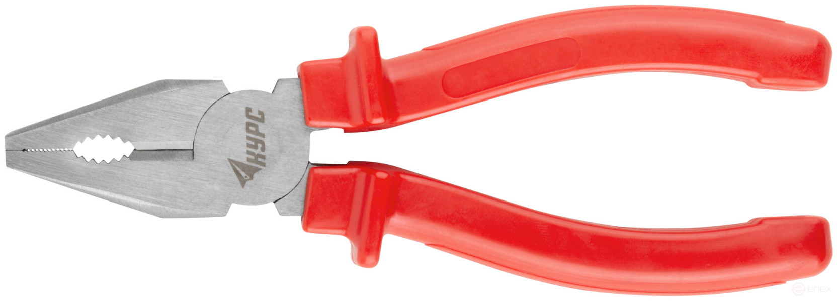 Light combination pliers, plastic handles, 160 mm polished steel