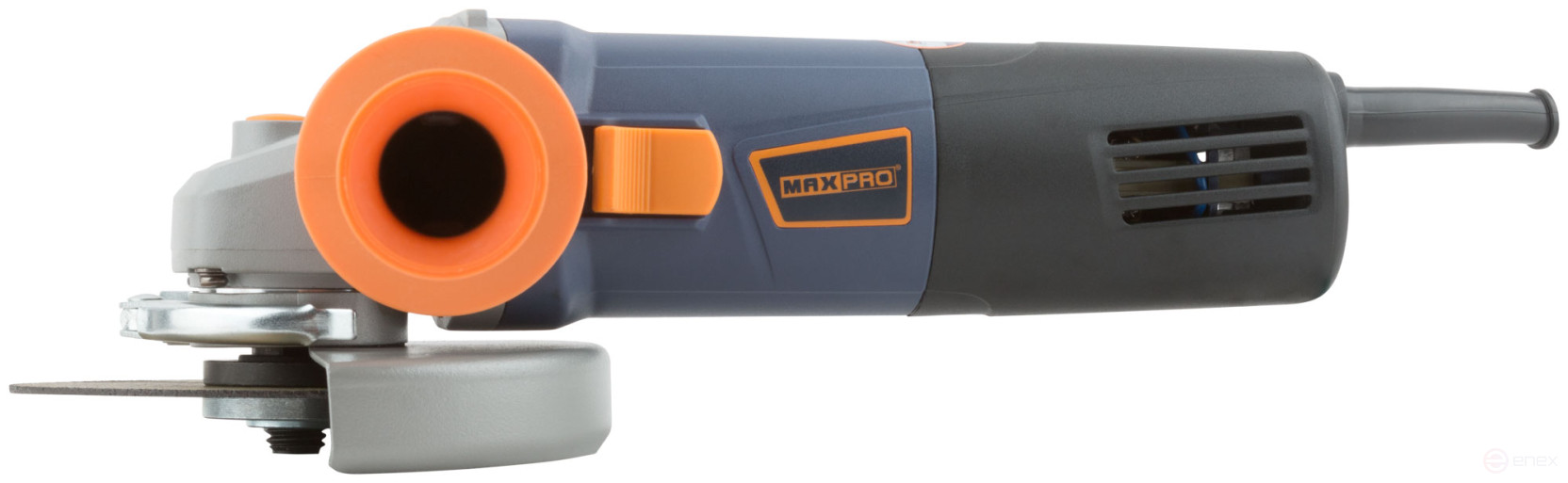 MAX-PRO Шлифмашина угловая 950 Вт; 3000-11000 об/мин; быстрозажимной кожух 125 мм; регулировка оборотов; антивибрационная ручка; дополнительные щетки;
