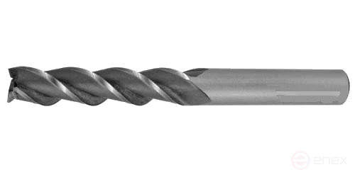 End mill with cylindrical shank f 8.0x38x82 mm z=4 R6M5K5 TORNERI T025228