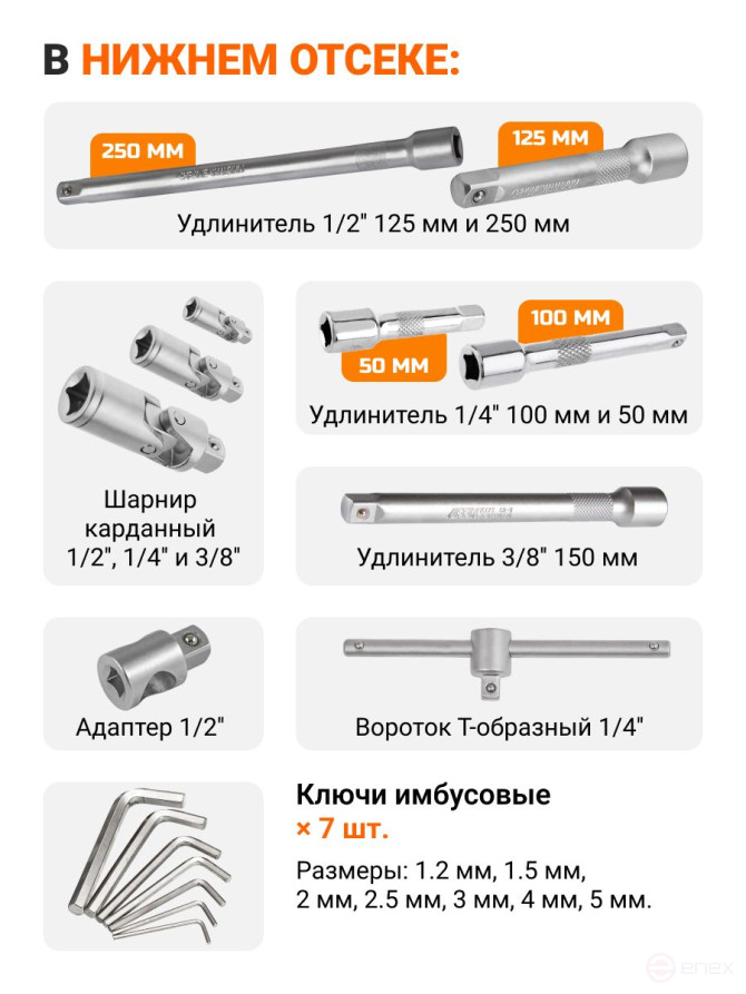 Набор ручного инструмента BORT BTK-215