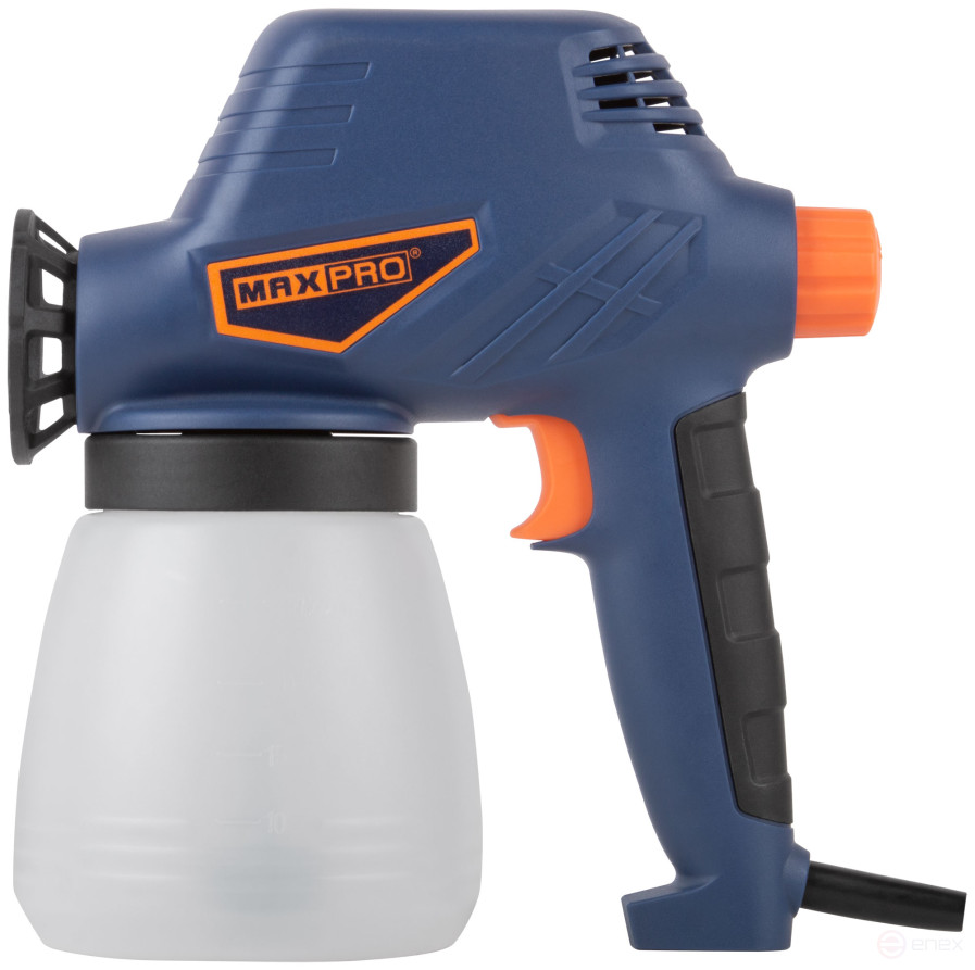 MAX-PRO Electric Spray gun 80 W; 0.8 mm; 800 ml; 30 din/sec; 280 ml/min; 1.1 kg; box