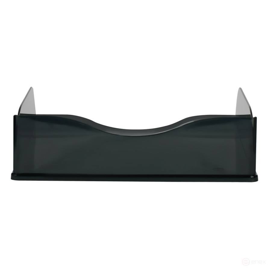 Лоток для бумаг горизонтальный СТАММ "Тропик", тонированный черный