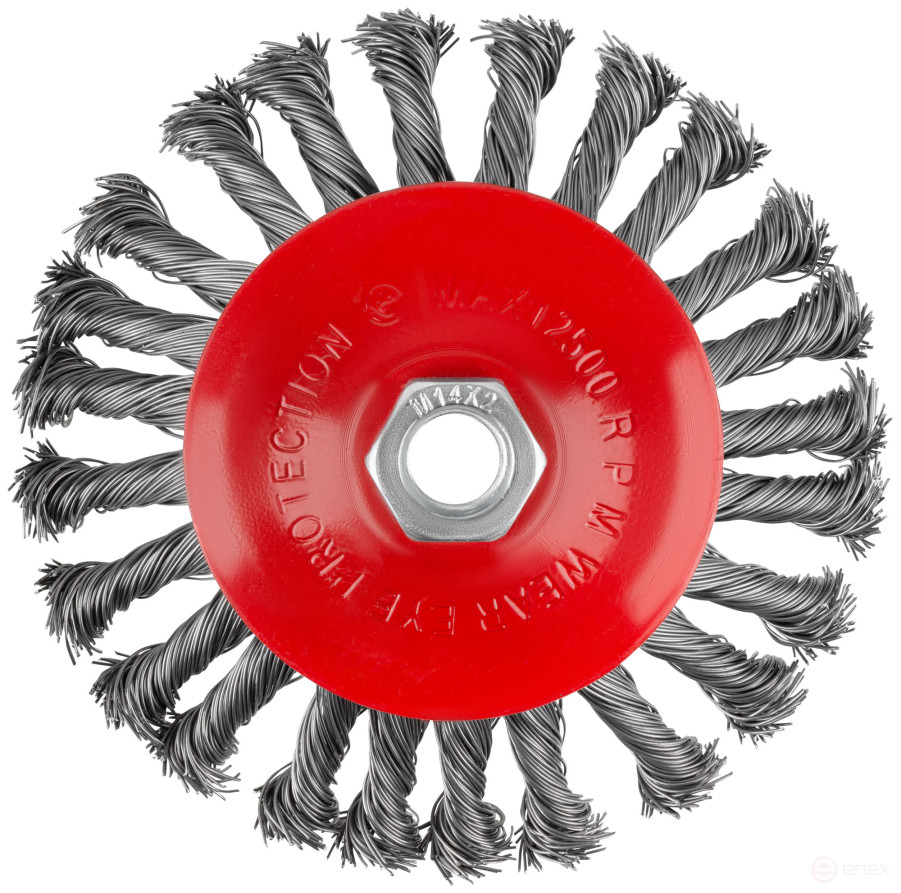 Tilt-wheel bracket, M14 nut, 125 mm twisted steel wire, blister