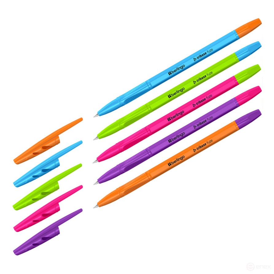 Ручка шариковая Berlingo "Tribase Fuze" синяя, 0,7 мм