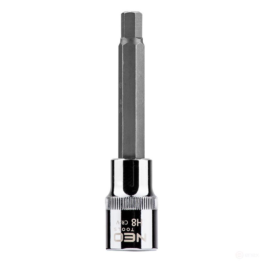 Головка торцевая с битой-вставкой HEX 1/2", H8 x 100 мм