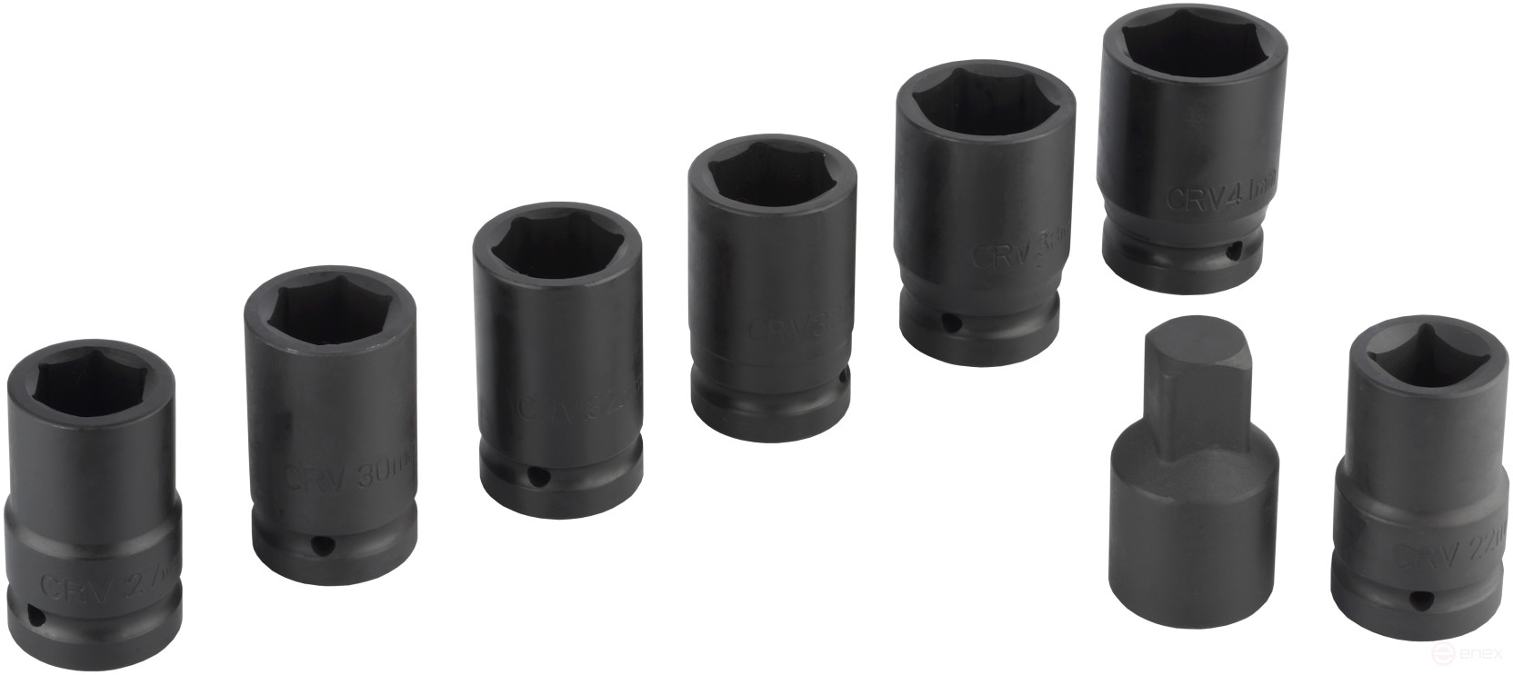 Набор головок ударных 1" (8пр.; L=80mm; для УКМ; кейс) АвтоDело (40328)