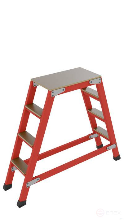 SSP-0.9 fiberglass with symmetrical supports footrest h=900mm, 3x2 steps, collapsible, platform 600x600mm