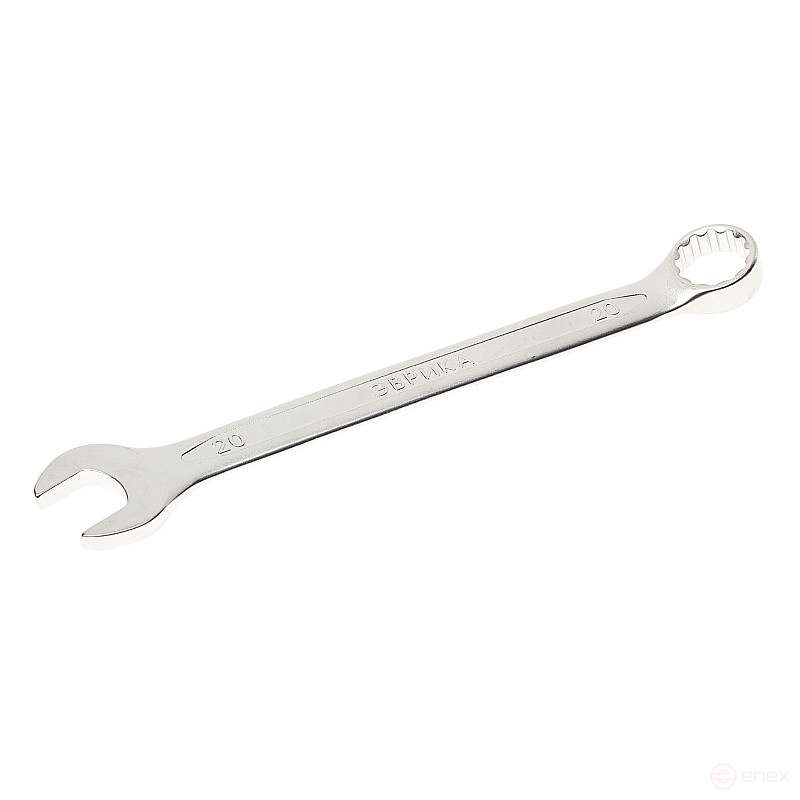 Ключ комбинированный 20мм ER-53201 (Chrome vanadium) на держателе PRO ЭВРИКА 1/10/100