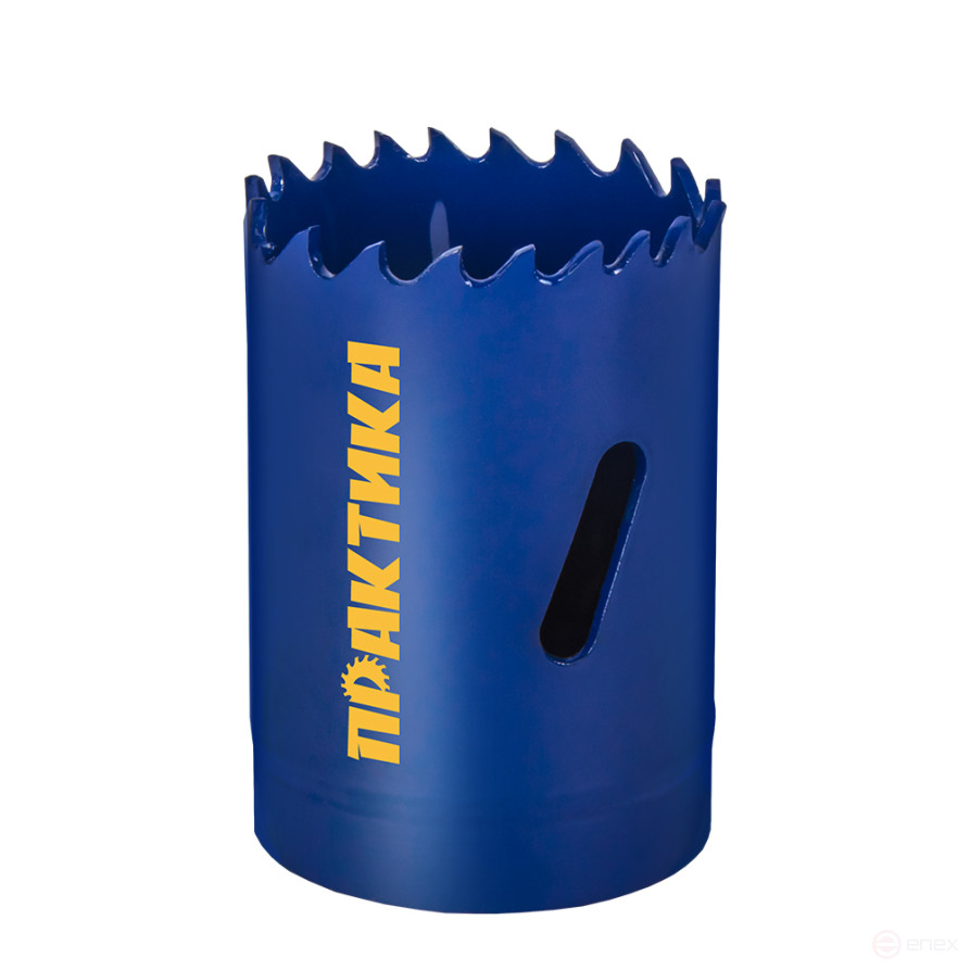 Коронка биметаллическая ПРАКТИКА 35 мм (1шт), клипса (035-967)