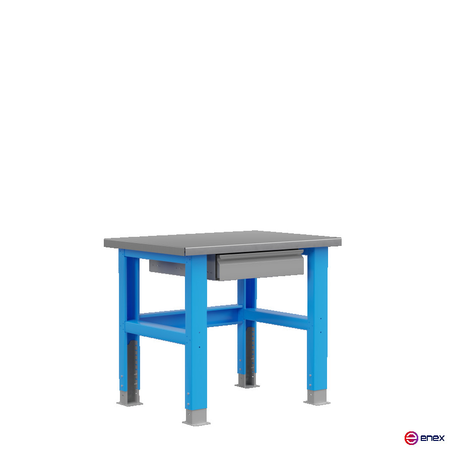 Стол металлический промышленный 1000 мм PLC (RAL5015 и RAL7037) 115001