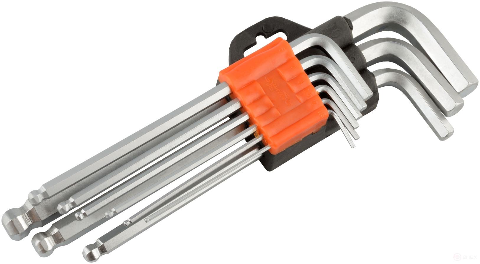 Набор Г-обр. шестигр. 9ч (1.5-10мм; CR-V; удлинённые; с шаром) АвтоDело (39159)