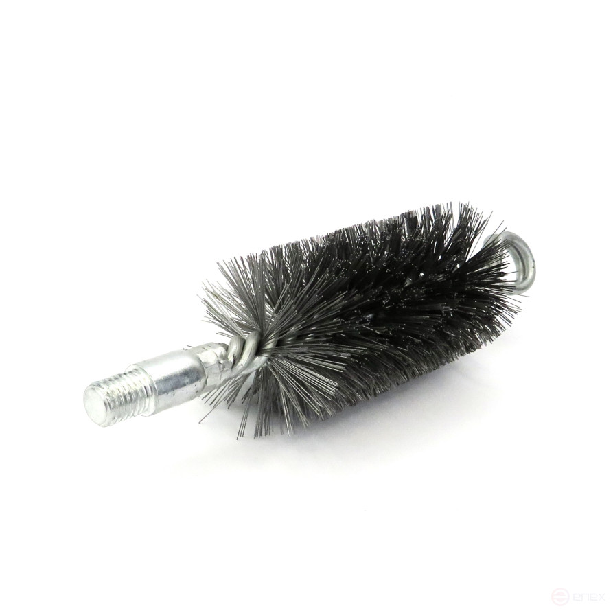 Ерш Д50 усиленный с кольцом, ворс сталь 0,30, посадка М12 резьба (14-350), щетка для чистки отверстий, теплообменника, труб, котлов, дымохода