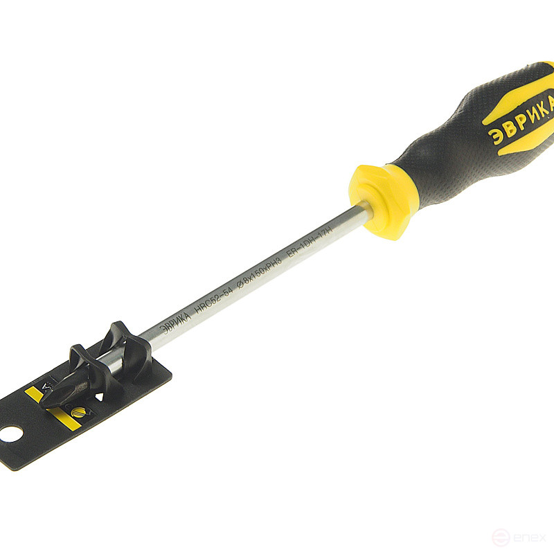 Отвертка крестовая PH3х150мм Ø8мм магнитная (с держателем ) ER-1DH-17H ЭВРИКА /1/12/144 OLD