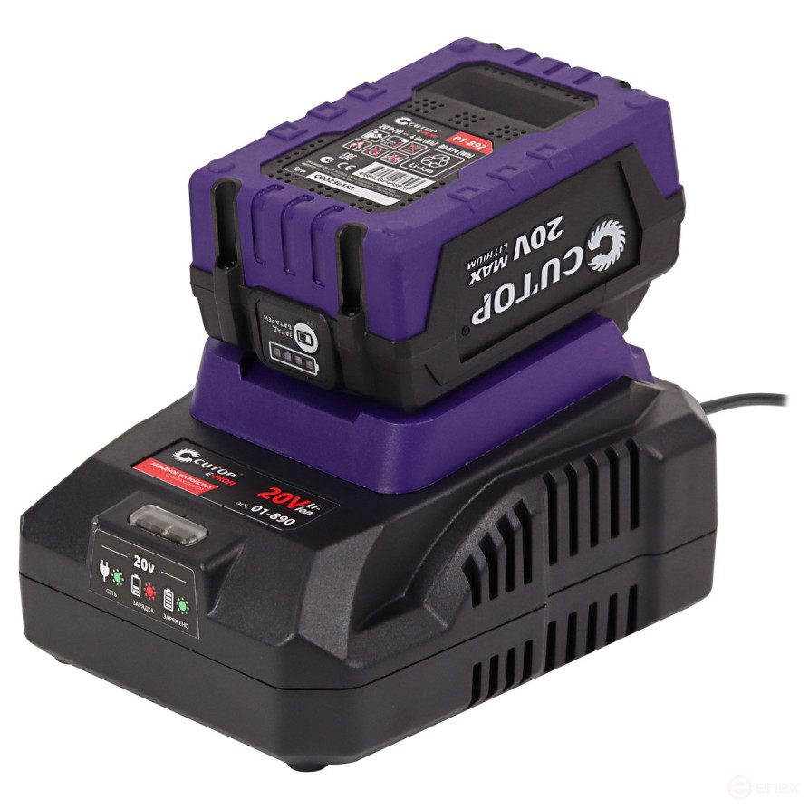 Screwdriver Cutop E-Profi 20V, 13mm, 2 Batteries, 4ah, Battery cooler, box square.