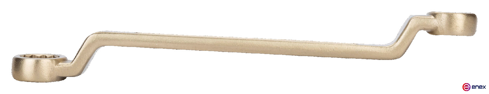 ИБ Накидной изогнутый гаечный ключ (алюминий/бронза), 21x23 мм