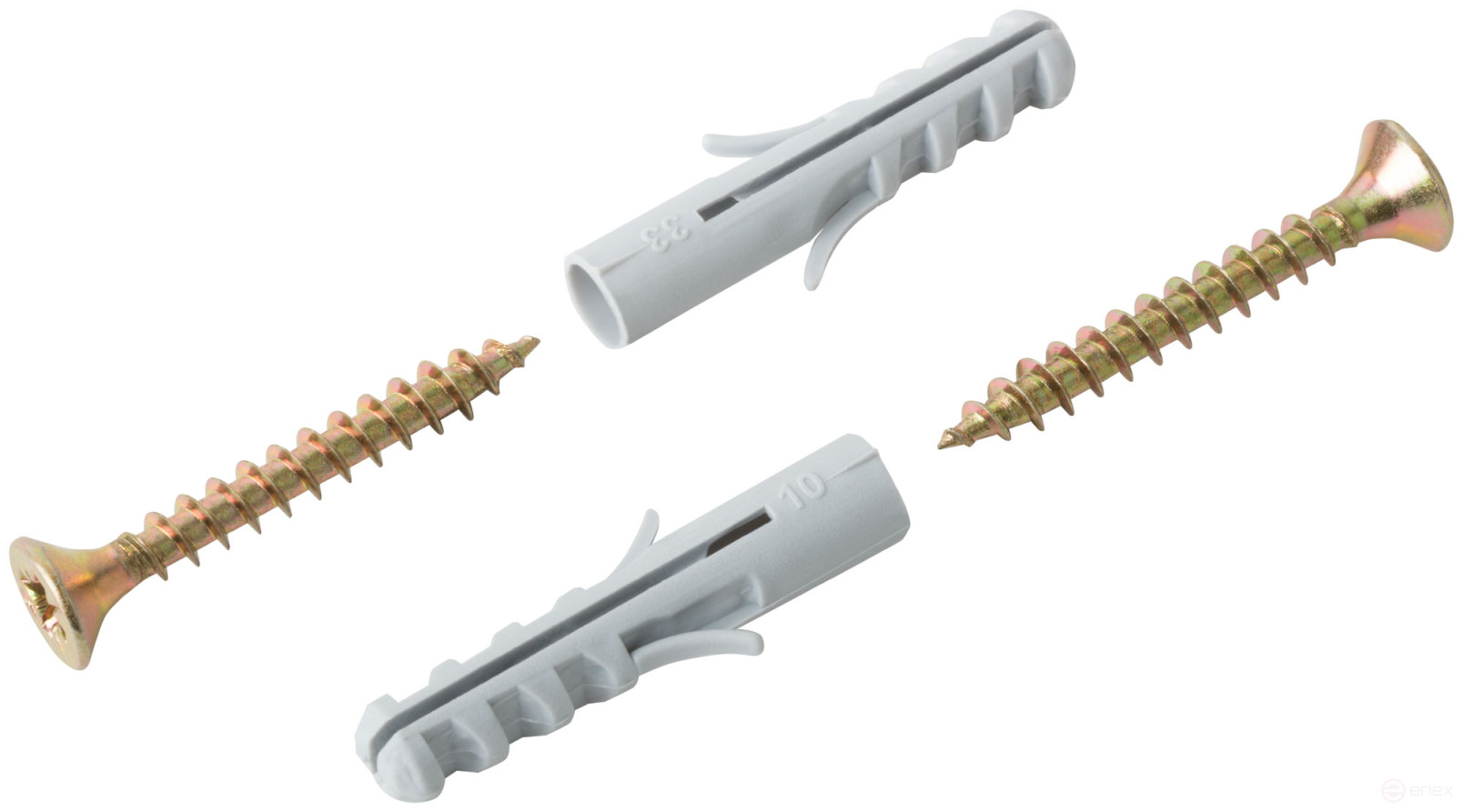Mounting for baseboards. Set: dowel with screw 6x30/4x30 (packing 12 pcs)
