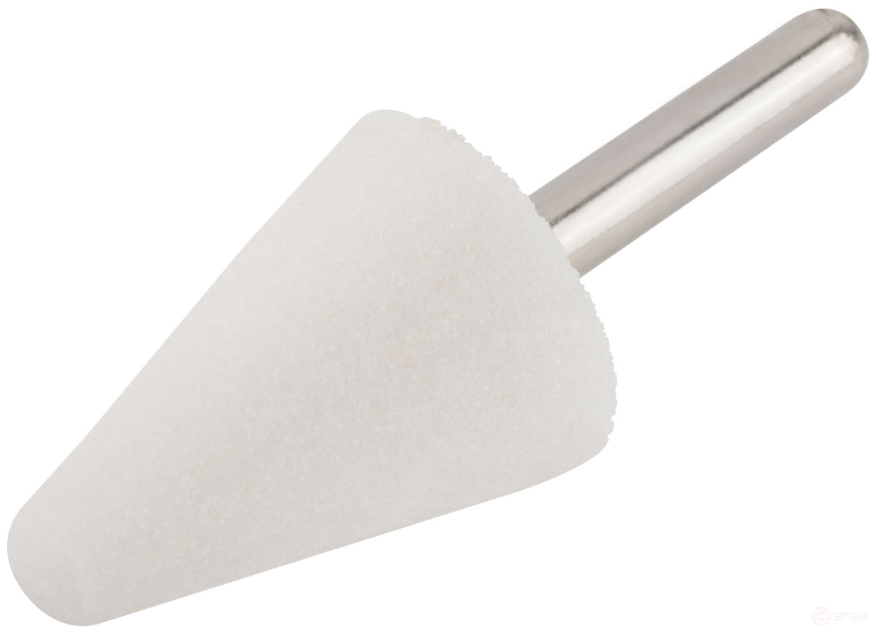 Abrasive ball (for metal), shank 6 mm, cone 25x35 mm