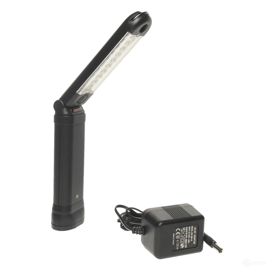 Portable 12V rechargeable lamp, with a variable tilt angle of 45 degrees. (30 LEDs) JTC