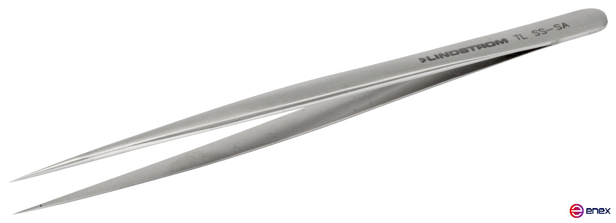 Stainless steel tweezers/antimagn/140mm/thin tips