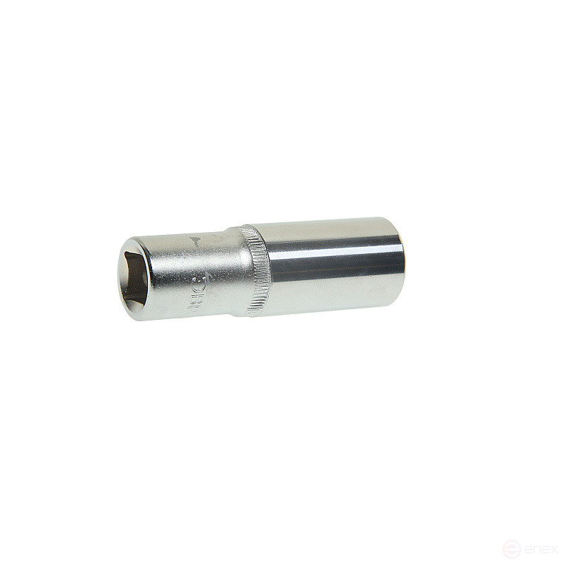 Головка торцевая 19мм 1/2" 12-гранная глубокая L=80мм ЭВРИКА ER-91512-12 /1/15