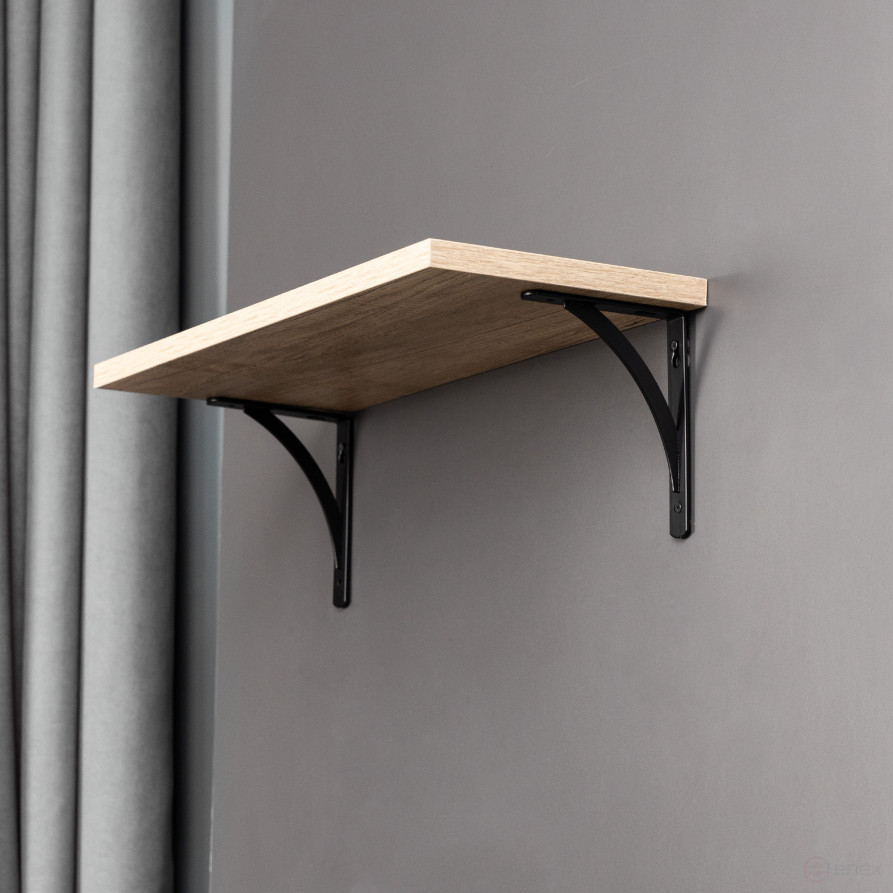 Полкодержатель мет. KOMETA 150*120*20*3, черный AKS