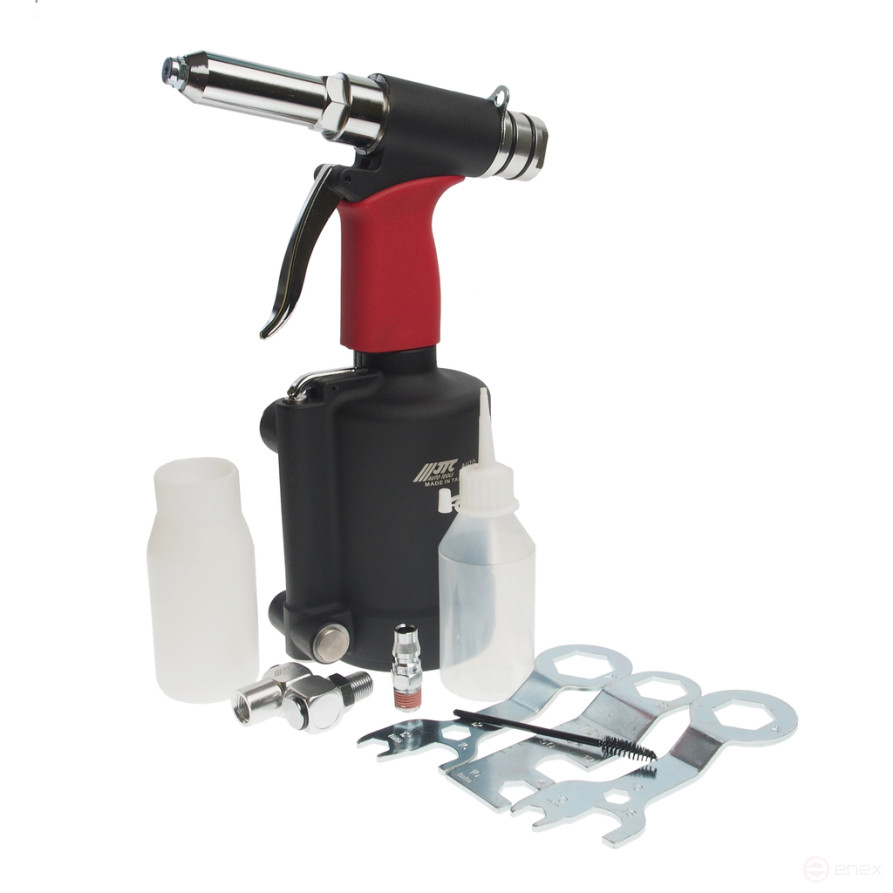 1/4" Pneumatic Reinforced Riveter,Stem 15.8mm 90PSI 3300LBF JTC