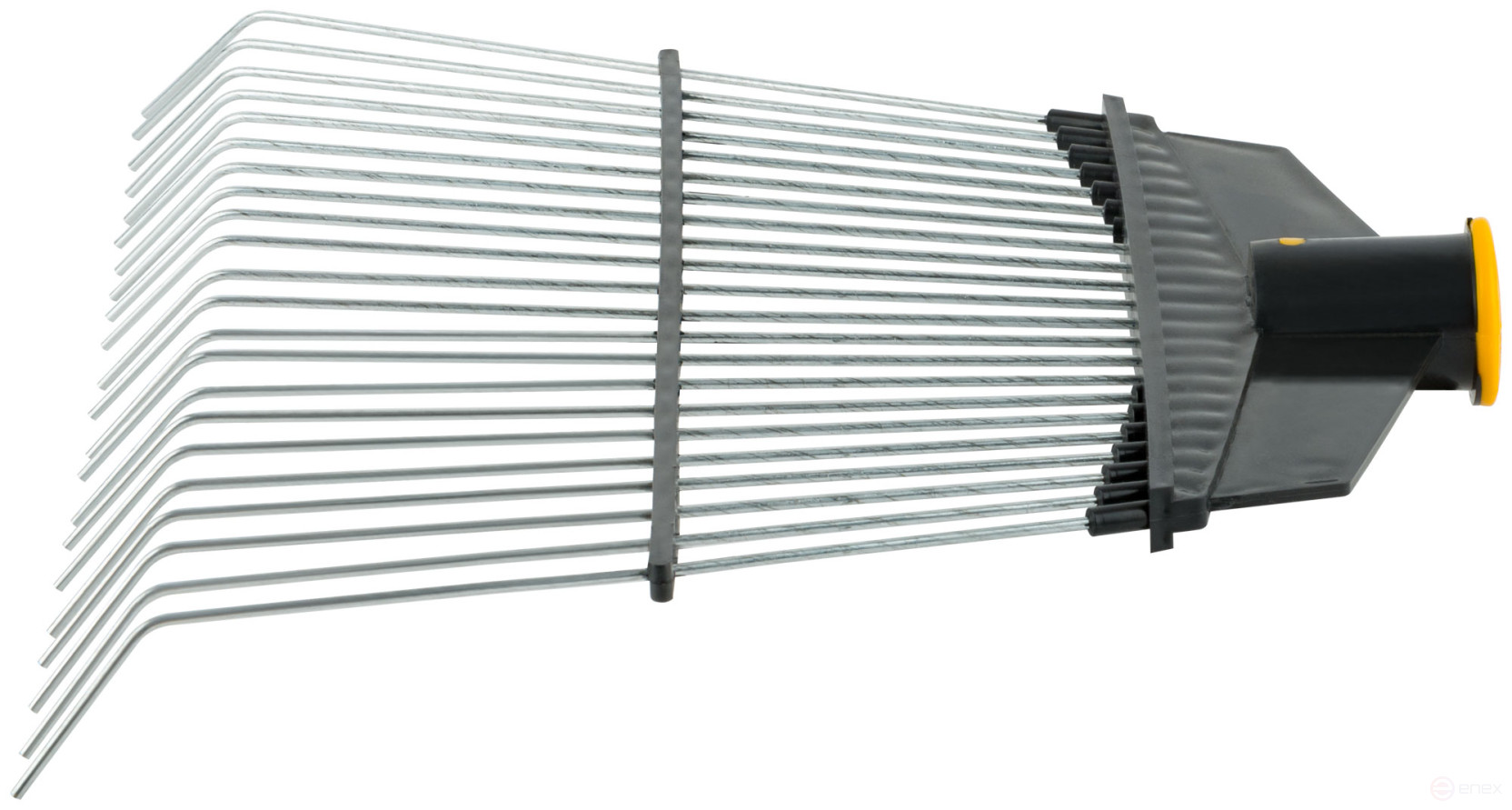 Грабли веерные проволочные (пластмассовая основа), 22 зуба, 290х430 мм, без черенка