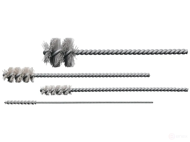 Щетка ерш IBE, 125*25 мм, диаметр 6,6 мм, нейлон абразив/оксид алюминия К 600/0,30 мм, хвостовик 2,5 мм