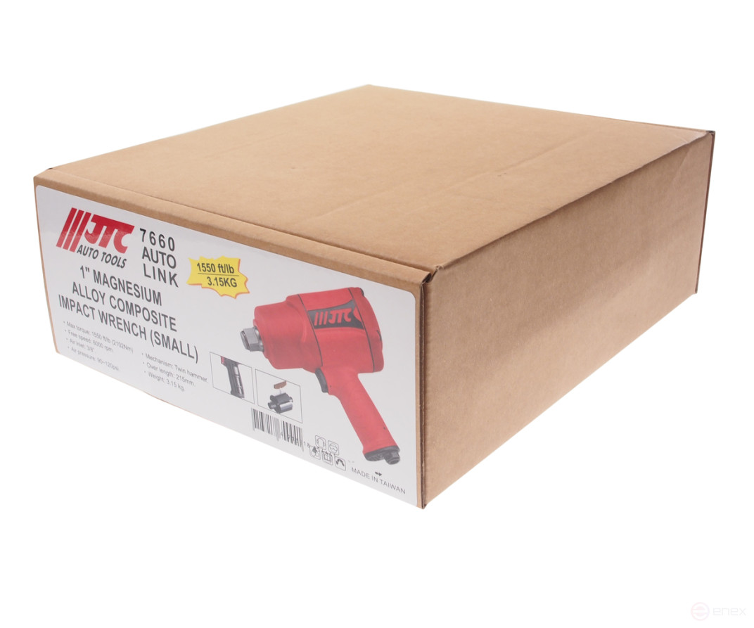 Pneumatic Wrench 1" 2102Nm 6000rpm 90-120PSI Impact JTC