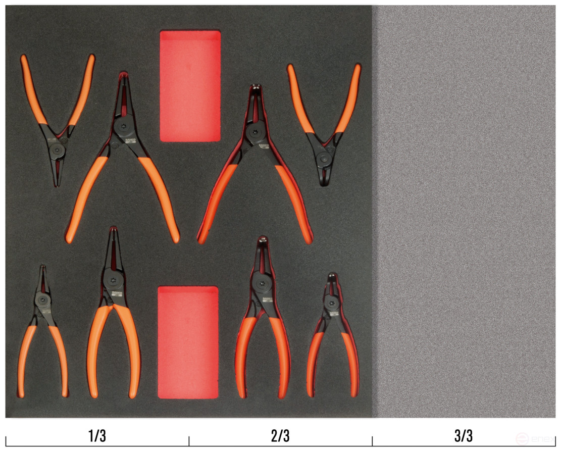 Fit&Go Set of lock ring pullers in a bed, 8 items
