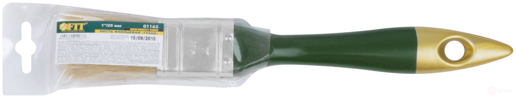 Кисть флейцевая "Гранд", натуральная светлая щетина, пластиковая ручка 1" (25 мм)