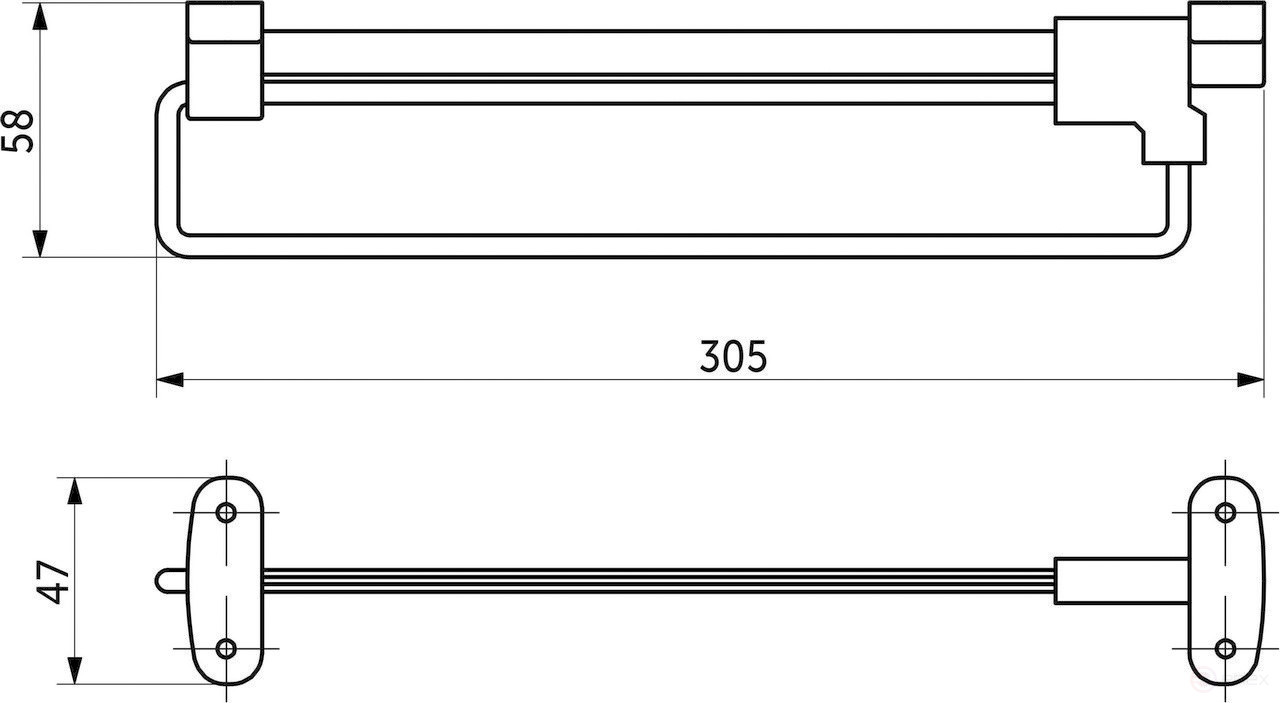 Выдвижная вешалка L-300, черный