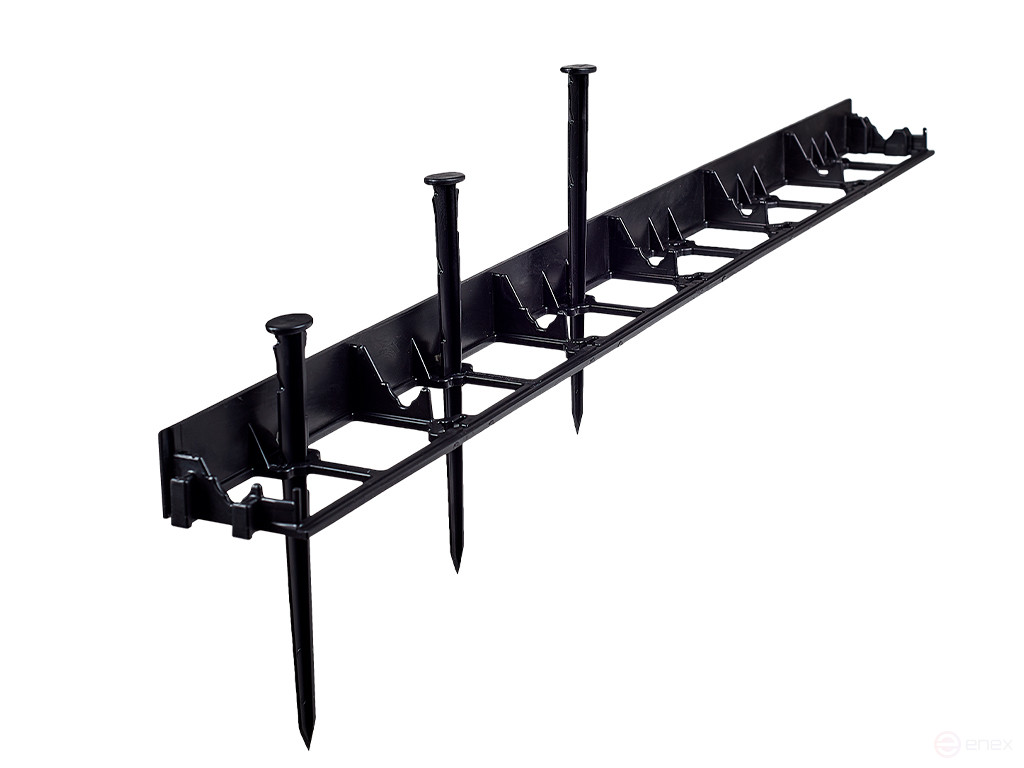Garden curb 1000 mm height 58 mm black 1 piece