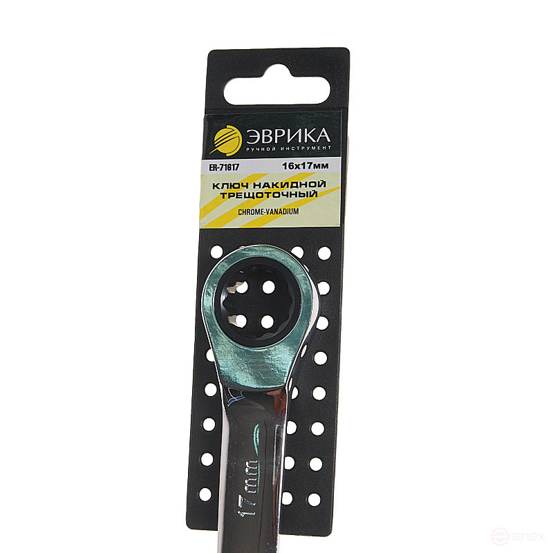 16x17mm ER-71617H ratchet wrench (on holder) EUREKA 1/10