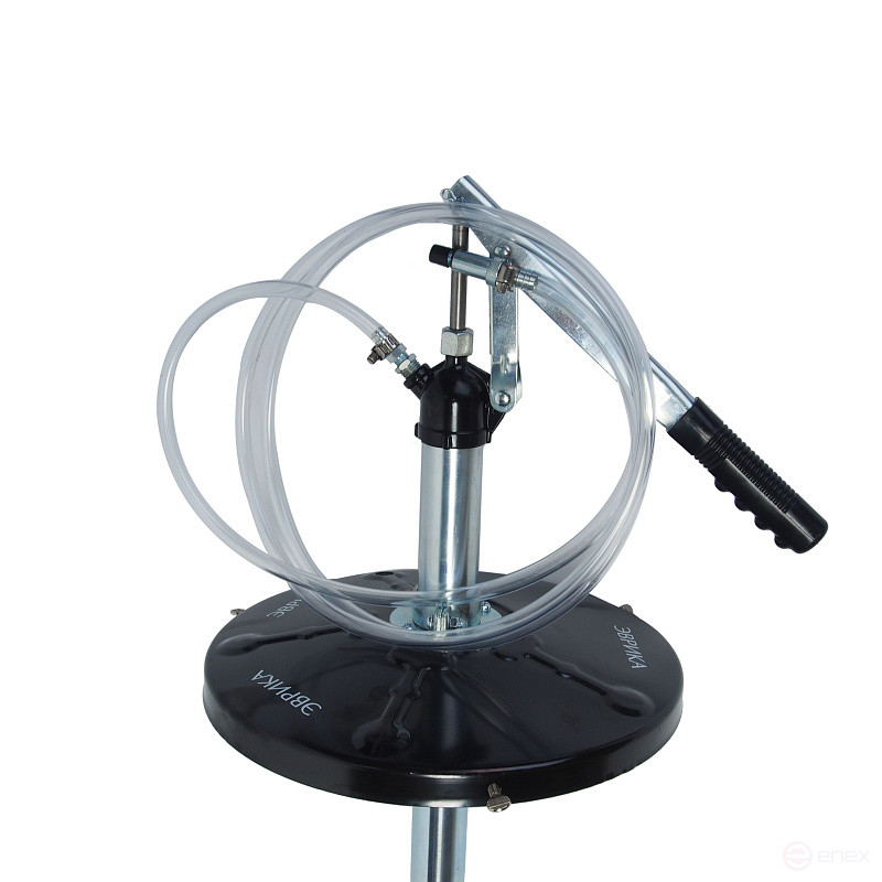 Нагнетатель масла ER-44496 ручной (под бочки: 20л; виниловый шланг: 121 см.; подача: 85 гр/1 нажатие) ЭВРИКА /1/4